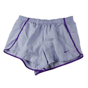 Nike Dri-Fit Womens Running Shorts Medium Integrated Underwear Light Purple